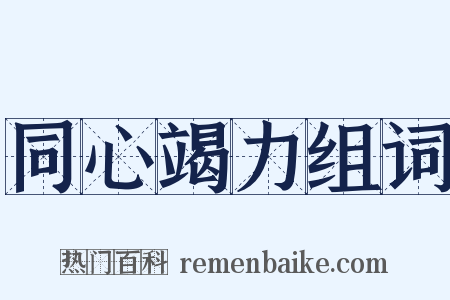 同心竭力组词是什么意思的图片